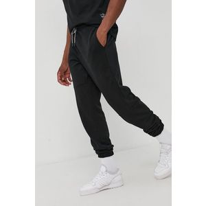 Nohavice New Balance MP13503BK pánske, čierna farba, jednofarebné vyobraziť