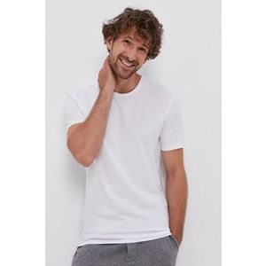 Bavlnené tričko Drykorn biela farba, jednofarebné vyobraziť