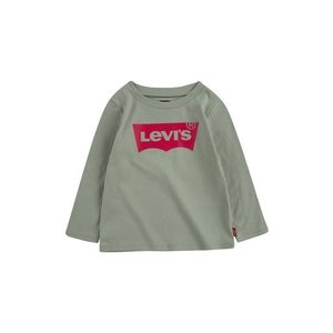 Detské tričko s dlhým rukávom Levi's béžová farba vyobraziť