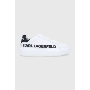 Topánky Karl Lagerfeld biela farba, na platforme vyobraziť