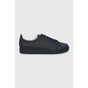 Kožená obuv Armani Exchange čierna farba vyobraziť