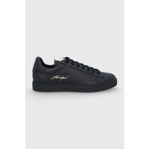 Kožená obuv Emporio Armani čierna farba vyobraziť