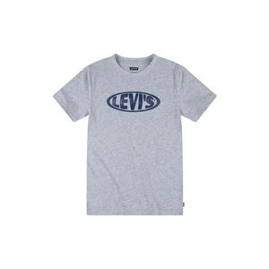 Detské bavlnené tričko Levi's šedá farba, s potlačou vyobraziť