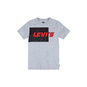 Detské bavlnené tričko Levi's šedá farba, s potlačou vyobraziť