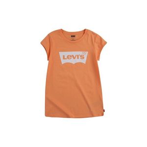 Detské bavlnené tričko Levi's oranžová farba vyobraziť