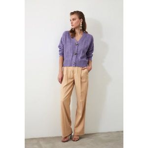 Trendyol Purple KnitTed Knitwear Cardigan vyobraziť
