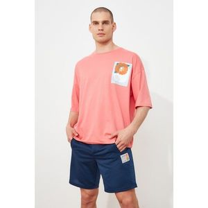 Trendyol Dried Rose Men's Oversize Basic Short Sleeve T-Shirt vyobraziť