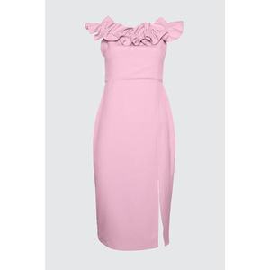 Trendyol Pink-Lila Collar Detailed Dress vyobraziť