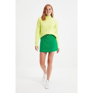Trendyol Yellow Stand Up Collar Knitwear Sweater vyobraziť