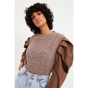 Trendyol Mink Garni Detailed Knitwear Sweater vyobraziť