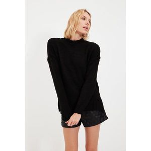 Trendyol Black Crew Neck Knitwear Sweater vyobraziť