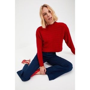 Trendyol Red High Collar Knitwear Sweater vyobraziť
