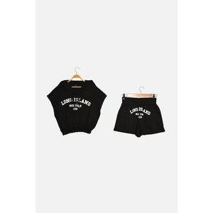Trendyol Black Printed Knitted Bottom-Top Set vyobraziť