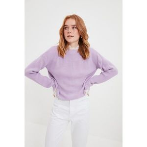 Trendyol Lilac Lace Detailed Knitwear Sweater vyobraziť