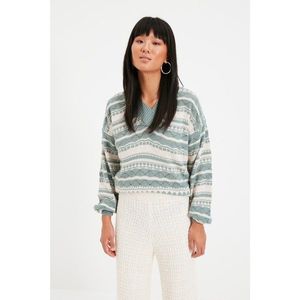 Trendyol Mint Openwork Jacquard Knitwear Sweater vyobraziť
