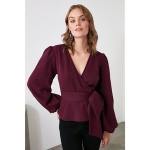 Trendyol Burgundy Cruise Collar Blouse vyobraziť