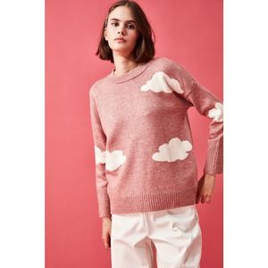 Trendyol Rose Dry Jacquard Knitwear Sweater vyobraziť
