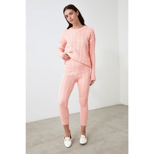 Trendyol Powder Knit Detailed Sweater Pants Knitted Bottom-Top Suit vyobraziť