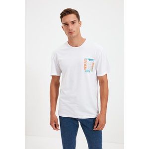 Trendyol White Men's T-Shirt vyobraziť