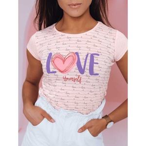 LOVE YOURSELF women's T-shirt pink Dstreet RY1839 vyobraziť