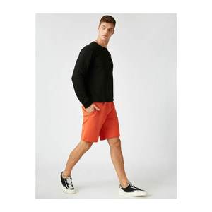 Koton Men's Orange Elastic Waist Trousers vyobraziť