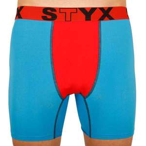 Men's functional boxers Styx blue with red rubber (W961) vyobraziť