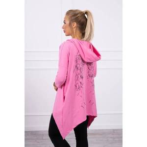 Sweatshirt with a print of wings light pink vyobraziť