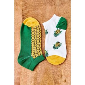Mismatched Socks With Corn White-Green vyobraziť