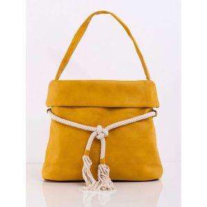 Yellow women´s bag with a tie vyobraziť