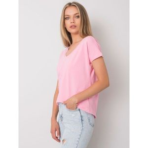 Light pink V-neck T-shirt vyobraziť