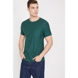 Koton Men's Green Bike Collar Short Sleeve T-Shirt vyobraziť