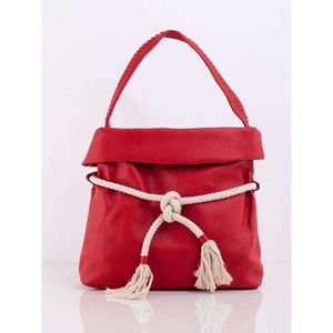 Women´s red bag with a tie vyobraziť
