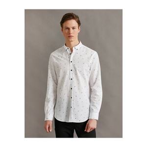 Koton Men's Slim Fit Cotton Printed Shirt vyobraziť