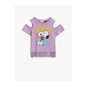 Koton Girl Purple Snoopy Licensed Cotton Window T-Shirt vyobraziť