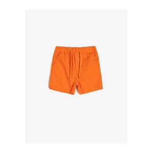Koton Baby Girl Orange Cotton Shorts With Pocket vyobraziť