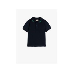 Koton Boy's Navy Blue Polo Neck T-Shirt vyobraziť