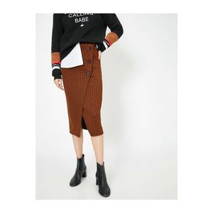 Koton Women's Brown Button Detailed Skirt vyobraziť