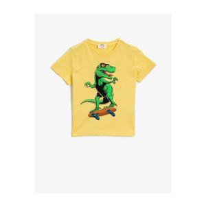 Koton Boy Yellow Short Sleeve Cotton T-Shirt vyobraziť