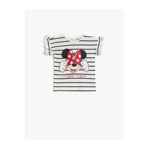 Koton Baby Girl WHITE STRIPED Mickey Mouse T-Shirt Licensed Cotton vyobraziť