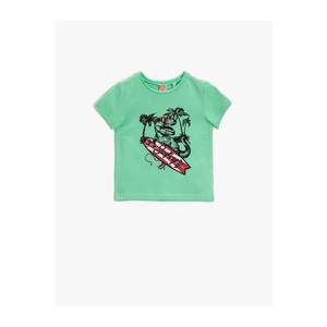 Koton Baby Boy Printed Short Sleeve Cotton Crew Neck T-Shirt vyobraziť