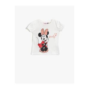 Koton Baby Girl EKRU Mickey Mouse T-Shirt Cotton Licensed vyobraziť
