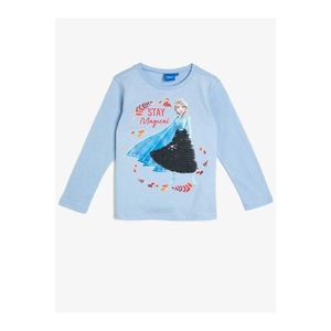 Koton Girl's Blue Blue Frozen Licensed T-Shirt vyobraziť
