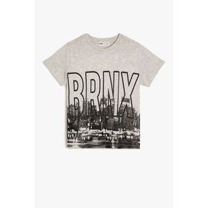 Koton Boy's Gray Printed T-Shirt vyobraziť