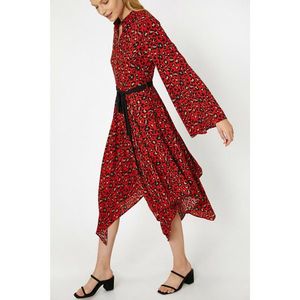 Koton Women's Red Leopard Print Dress vyobraziť