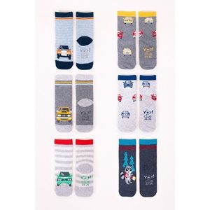 Yoclub Man's Cotton Baby Socks Anti Skid Abs Patterns Colors 6-Pack SKC/STA/6PAK/BOY/001 vyobraziť
