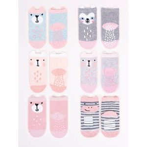 Yoclub Woman's Cotton Socks Anti Slip 2Xabs Patterns Colors 6-Pack SK-11/6PAK/GIR/001 vyobraziť