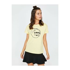 Koton Women's Yellow Printed T-Shirt vyobraziť
