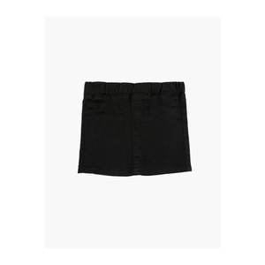 Koton Girl Black Cotton Pocket Jean Skirt vyobraziť