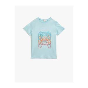 Koton Boys' Glow-in-the-Dark Printed T-Shirt Cotton vyobraziť