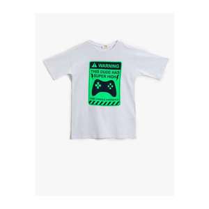Koton Boys' Glowing In The Dark Printed T-Shirt Crew Neck Short Sleeve Cotton vyobraziť